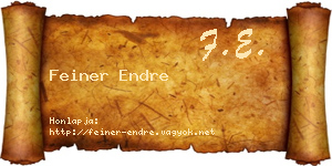 Feiner Endre névjegykártya